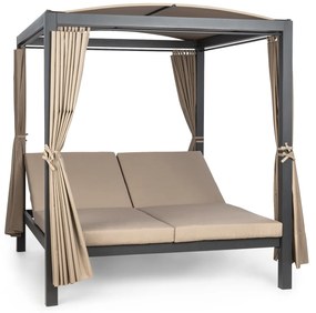 Eremitage Double XL, ležadlo, pre 2 osoby, oceľový rám, slnečná strecha, závesy