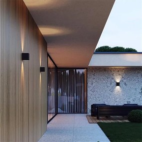 LED Vonkajšie nástenné svietidlo 2xLED/3W/230V IP54 čierna