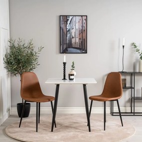 Venture Home Jedálenské stoličky 2 ks Polar umelá koža hnedé a čierne 444707