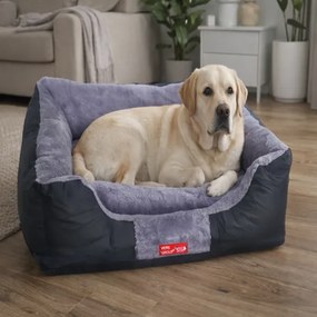 Pelech pre psa / mačku XL - Kožúšok - šedo-čierny 70 × 90 cm.