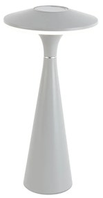 Stolná lampa sivá vrátane 3-stupňovej LED stmievateľnej IP44 nabíjateľná - Espace