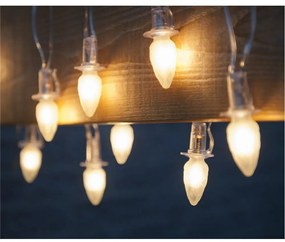 Svetelná reťaz Šiška, 20 LED žiaroviek Filament, číry kábel, základná