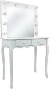 Kozmetický stolík so zrkadlom Vintage, 140 x 40 x 80 cm