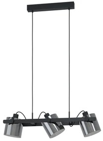 Eglo 780478 - Luster na lanku CALERINO 3xE27/40W/230V čierna