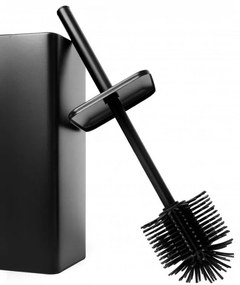 Erga Fonti, WC kefa na postavenie so silikónovou kefou, čierna, ERG-YKA-P.FONTI-SILKA-FB