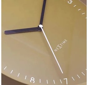 Nástenné hodiny NeXtime Berlin Ø30 cm žlté