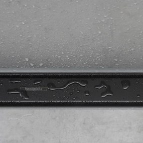 HANSGROHE RainDrain Match vrchná sada sprchového žľabu 100 cm, s výškovo nastaviteľným rámom, matná čierna, 56041670