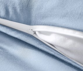 Posteľná bielizeň z bavlny a saténu, svetlomodrá, štandardná veľkosť