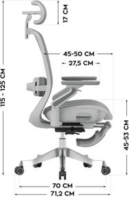 Kancelárska stolička LeadPro 8.7 Grey