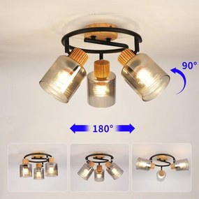 Brilagi - Bodové svietidlo HYGGE 3xE14/15W/230V kaučukovník/dymová