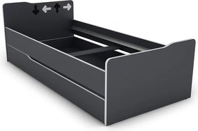 Posteľ Matrix 90 grafit/biela