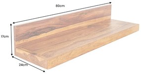 Dizajnová nástenná polica Elegant 80 cm Sheesham
