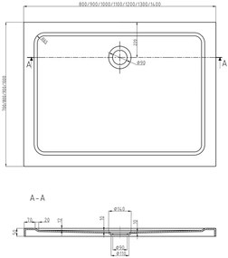 Mexen Apia, sprchový kút s posuvnými dverami 90 (dvere) x 70 (stena) cm, 6mm číre sklo, čierny profil + biela sprchová vanička, 840-090-070-70-00-4010B