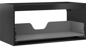 Mexen Box-A, závesná skrinka 100 cm, 1 zásuvka, čierna matná, 91AX0-1000-470-1-71