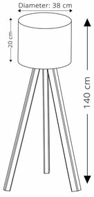 Stojacia lampa AYD-1527 Ecru Brown