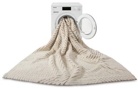 Krémový prateľný ručne tkaný vlnený koberec 170x240 cm Almond Valley – Lorena Canals