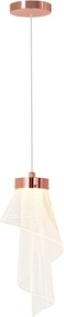 Toolight Toolight, LED závesné svietidlo, 10W, 4000K, 467lm, APP1765-1CP, ružové zlato, OSW-09309