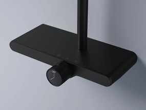 Rea Bari, sprchový set s hlavovou a ručnou sprchovou hlavicou, čierna matná, REA-P0891