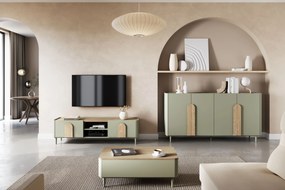 Komoda Amilio 200 cm - eukalyptus / dub baltic dune / dub prírodný