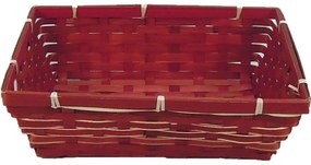 Košík bambusový bordó, 28x20x8cm