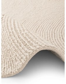 Ručne tkaný vlnený okrúhly koberec vo svetlo prírodnej farbe ø 150 cm Eleni Natural White – Hanse Home