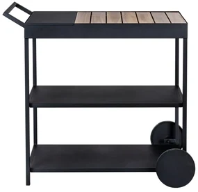 Servírovací stolík na kolieskach s doskou z akácie 40x80 cm Miro - Wenko