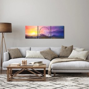 Obraz - Za svitania (s hodinami) (90x30 cm)