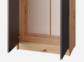 Šatníková skriňa Vincent, dub artisan/antracit