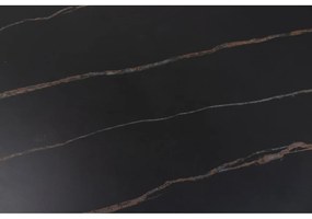 Čierny stôl s keramickou doskou Actona Wicklow, 80 x 140 cm