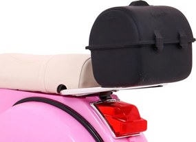 Ramiz Elektrický skúter Vespa pre deti ružový + pomocné kolieska + audio + ekokoža + EVA + plynulý štart