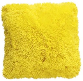 Plyšový povlak na vankúš Mussa 40x40 cm ŽLTÝ