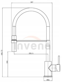 Invena Chameleon, stojanková drezová batéria, biela-chrómová, BZ-29-L02-C