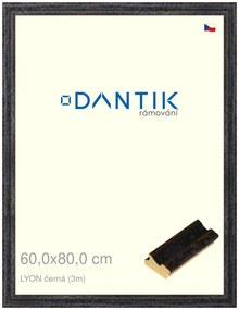 DANTIK rám na obraz 60x80 | LYON černá (Plexi Čiré)