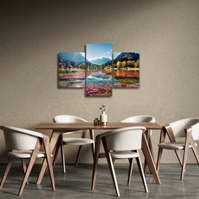 Obraz - Jazero Jasna, Gozd Martuljek, Julské Alpy, Slovinsko (90x60 cm)