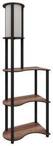 Asir Stojacia lampa s poličkami 1xE27/40W/230V 140 cm čierna/hnedá 666PTR1108