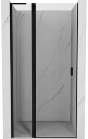 Mexen, Mexen Mist L výklopné sprchové dvere 110 cm, transparentné, čierne - 8A4L-110-000-70-00