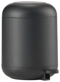 Čierny nášľapný plastový odpadkový kôš 4 l Sensu – Zone