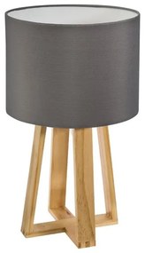 Atmosphera - Stolná lampa MOLU 1xE27/25W/230V borovica/šedá