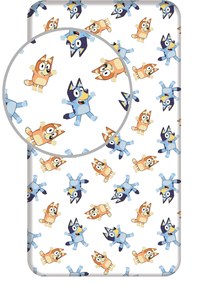 Jerry Fabrics Bavlnené napínacie prestieradlo 90x200 + 25 cm - Bluey 061