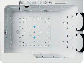 Terra Hydromasážna vírivá vaňa Tugela 913 170x130 s ohrevom vody, biela