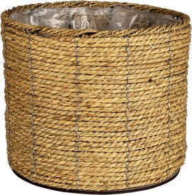 Pletený prírodný obal na kvetinu L - Ø 30 * 23 cm