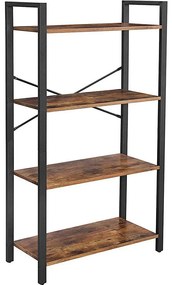 Knižnica NAVARO hnedá/čierna