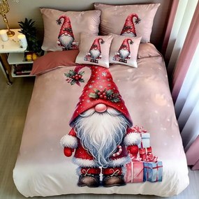 Obliečky NADELLE RED GNOM 3-dielna sada 140x200 cm