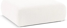 Biely taburet z textílie bouclé Molino – Micadoni Home