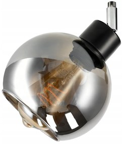 BERGE Sklenená nástenná lampa zabalená v obale LED 1xE27 - dymová guľa