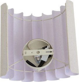 Nástenná lampa Japandi béžová s ľanom 26 cm - Scallop