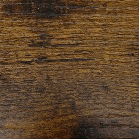 Rustikálny servírovací stolík na kolieskach Silvius - dub smoke / čierna