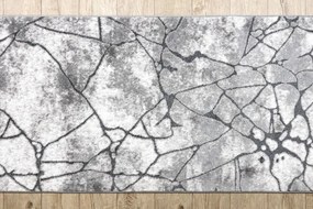 Behúň COZY 8873 Cracks  beton - Štrukturálny, tmavosivý