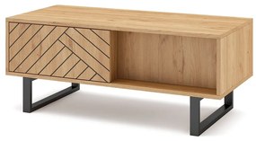 Konferenčný stolík v dekore duba v prírodnej farbe 55x110 cm Madona - Marckeric