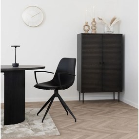 Tmavohnedá skrinka v dekore duba 80x130 cm Kyoto – House Nordic